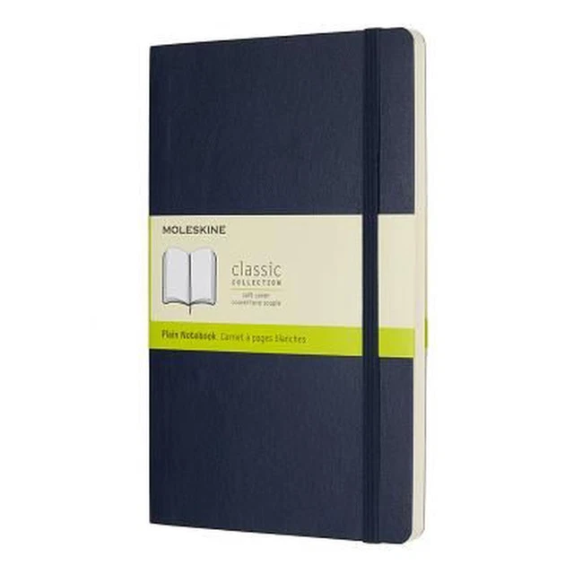 Moleskine Plain Soft Notebook (Sapphire Blue) - Large