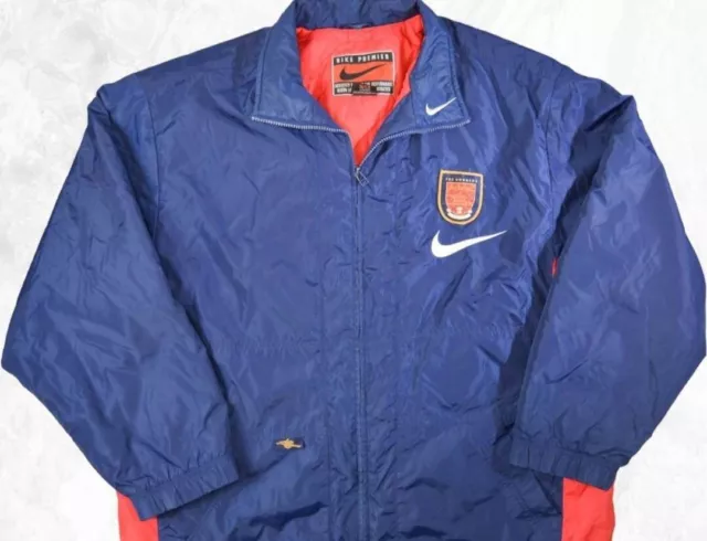 Arsenal Nike Premier Training Jacket/Bench Coat: 1994/1995/1996 - Retro/Vintage 