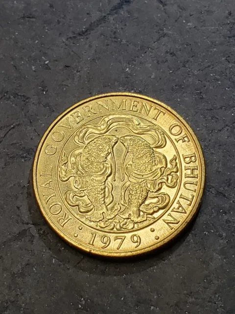 1979 Bhutan 25 Chhertum Coin KM# 47a Uncirculated Coin