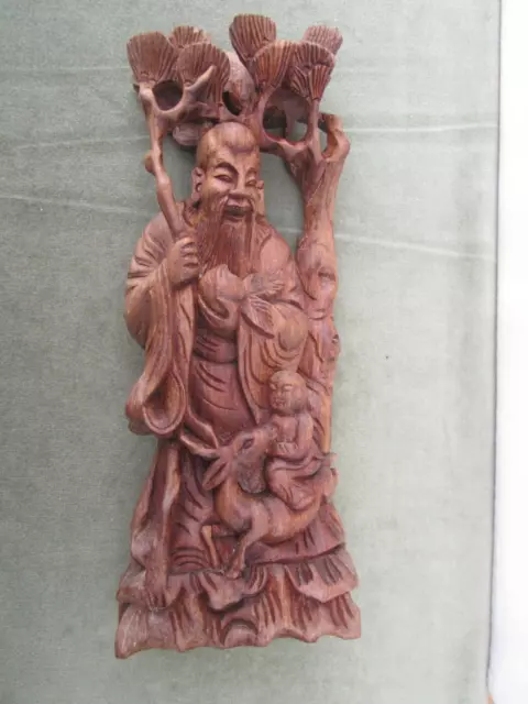 Hand Carved Wooden Oriental Deity - Li Tie Guai