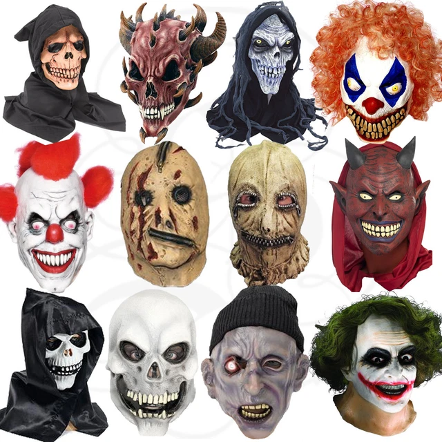 Latex Halloween Mask – Zombie Scary Clown – Fancy Dress Costume Accessory