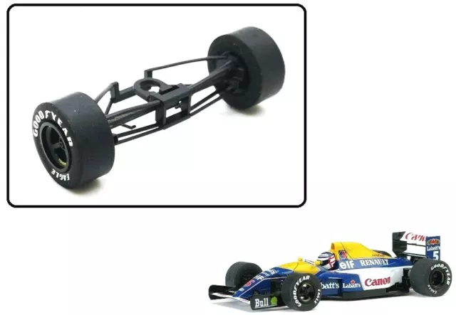Scalextric W9901 Front Wheels Tyres Axle For Williams FW14B C2972W Mansell NEW