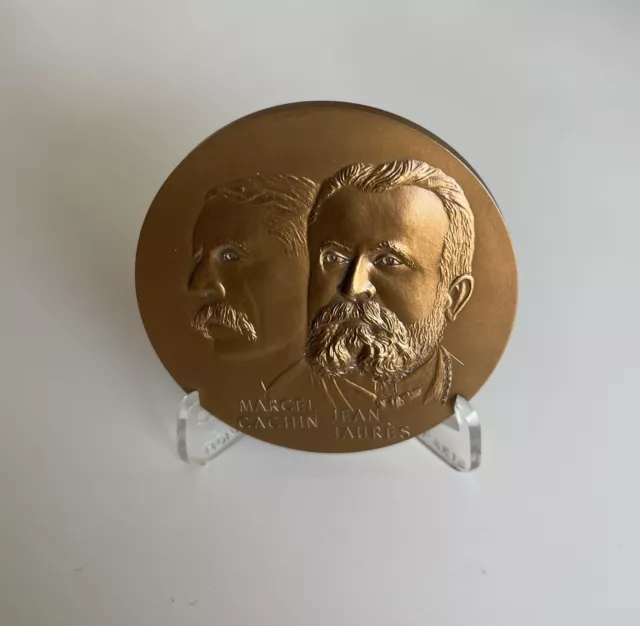 Médaille bronze, 80e anniversaire de l’Humanité MARCEL CACHIN / JEAN JAURES.