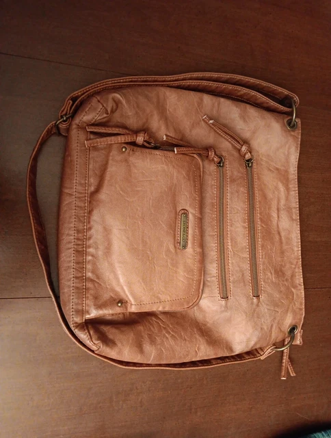 Stone & Co Mountain Cognac Crossbody Shoulder Bag Purse w/Pockets - NWOT