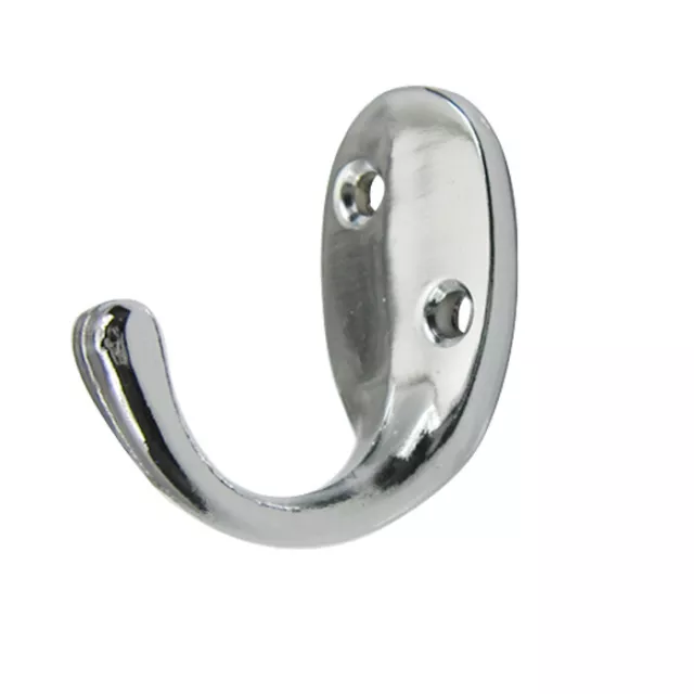 Single Hook Holder Zinc Alloy Robe Towel Jacket Coat Bathroom Kitchen Satin Fini