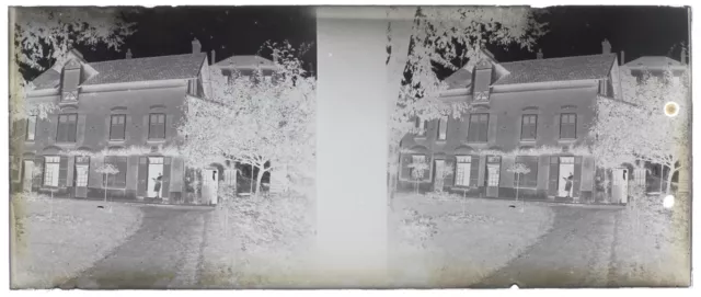 France Maison c1930 Photo NEGATIVE STEREO Glass Plate Vintage V36L3n 2
