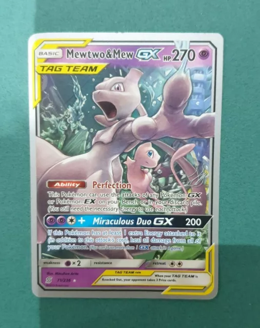 Mewtwo & Mew GX 71/236 - seltene WM-Karte - NEUWERTIG - Vintage
