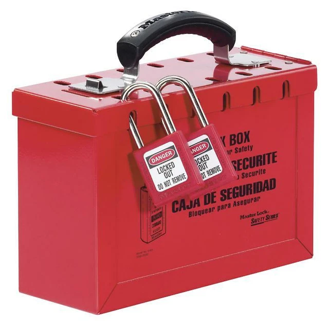 Portable Group Lock Box, Lock Colour Red, Lock Material Powder Coated For Master