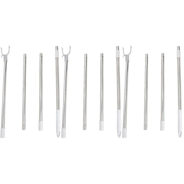 poteau de placard 3x Crochets Outil Métal Placard Pôle Socket Utilitaire Crochet