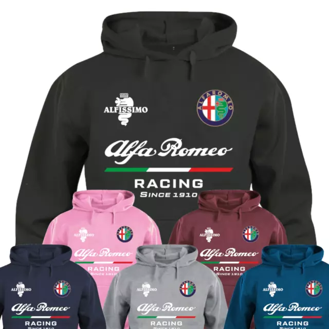 Felpa con cappuccio personalizzata Maglia manica lunga Alfa Romeo