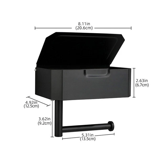 Supporto asciugamani scaffale 13,5 x 7,8 x 21,8 S1-7 acciaio inox supporto carta igienica