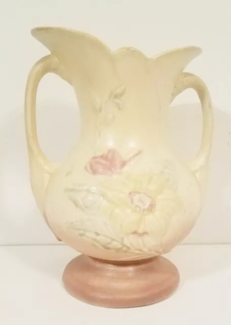 Vintage Hull Pottery 2 Handled Large Wild Flower Vase USA 3-8 1/2 Daisy