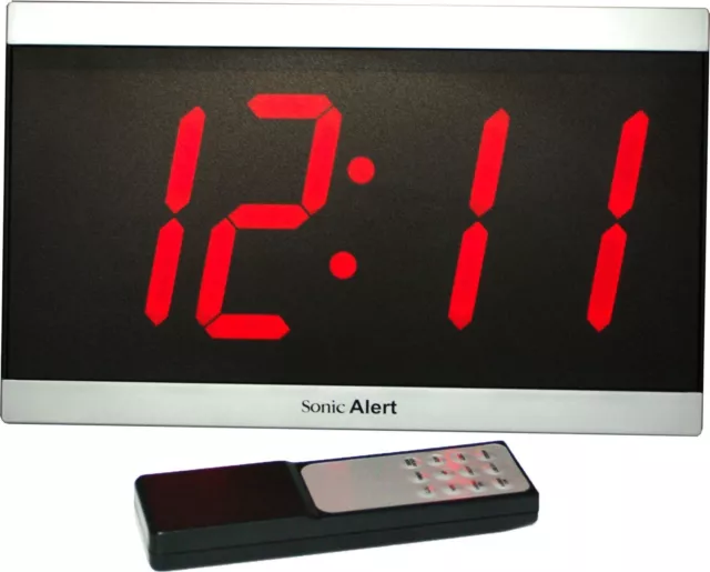 Sonic Alert BD4000 Large Big Display Maxx Dual Alarm Clock w/Remote Control NEW