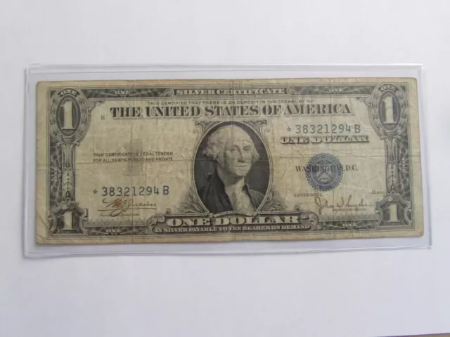 *RARE* 1935-C **STAR NOTE** $1 Dollar Blue Seal Silver Certificate 
