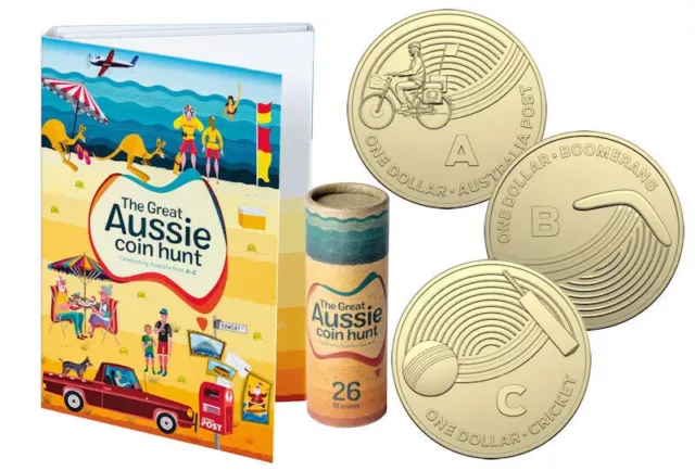 🌈2019 Great Aussie Coin Hunt $1 Alphabet Coin Set🌈