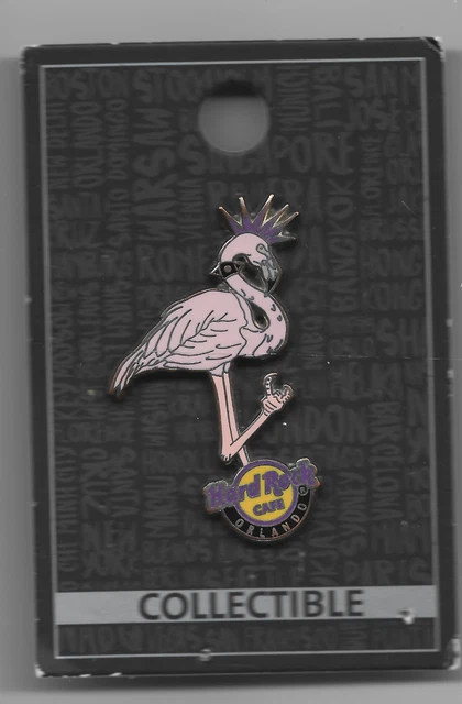 hard rock café    PIN's    ORLANDO flamant rose