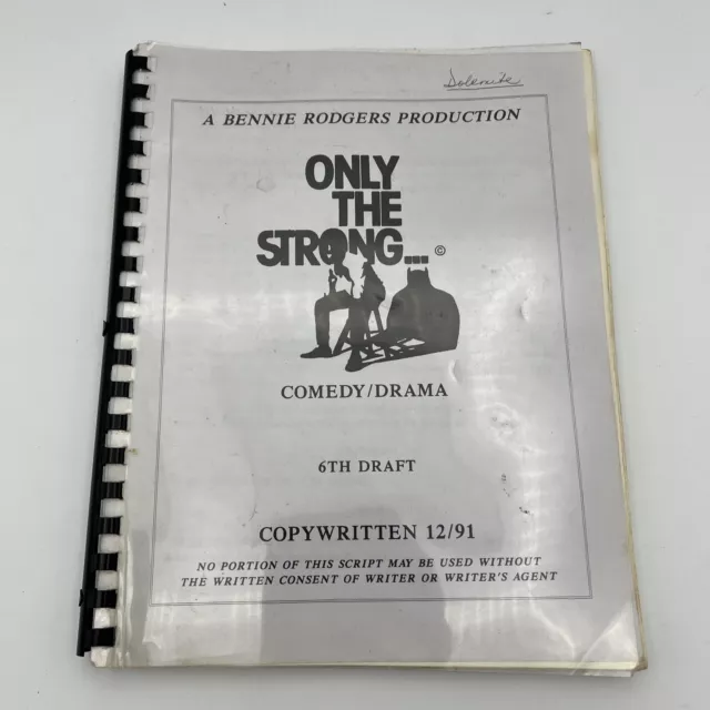 Vintage Rudy Ray Moore Only The Strong Comedy Drama 6Th Draft Dolemite Script