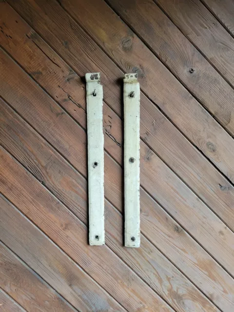 19c Antique Hand Wrought Forged Iron Barn Door Strap Hinges 24 1/2"