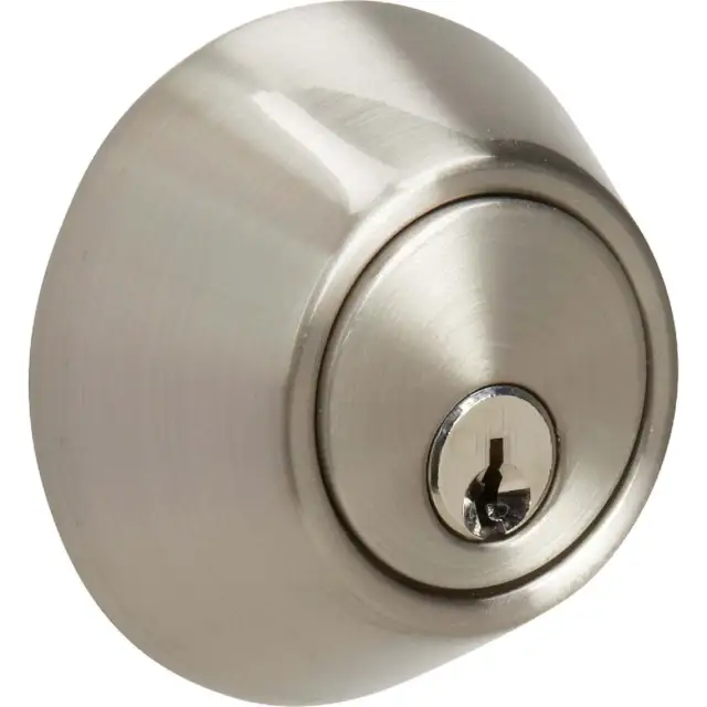 Steel Pro Brushed Nickel Double Cylinder Deadbolt DB9X22 Pack of 6 Steel Pro