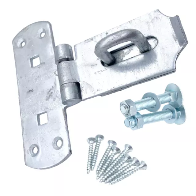 Vertical Hasp Staple Galvanised FIXINGS HEAVY Garage Store Shed STRONG Gate