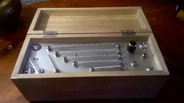 SPRING BOX SYNTH contact mic reverb music box bespoke instrument sound ...