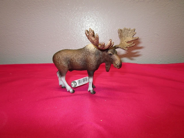 Schleich Retired Male Moose Adult D73508 Wildlife Animal Figure 5" X 4"