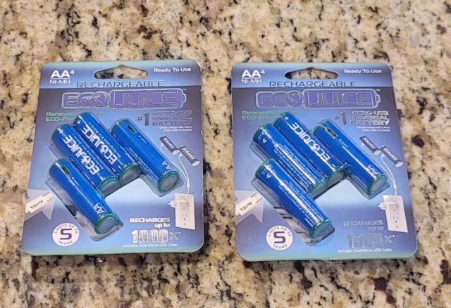 Tronic ECO Ni-MH Rechargeable Batteries AA/AAA 1.2v 2500mah /1000mAh Pack  Of 4/8