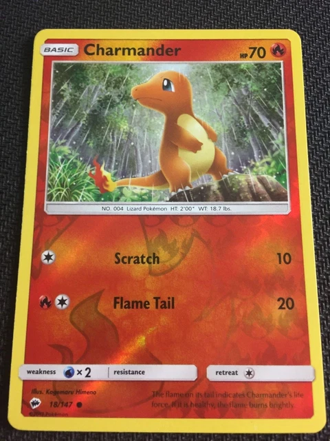 Pokemon: SM BRENNENDE SCHATTEN CHARMDER 18/147 GEMEINSAME UMGEKEHRTE