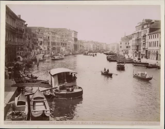 Italie, Venise, le Grand Canal, ca.1880, tirage vintage Tirage vintage, légendé