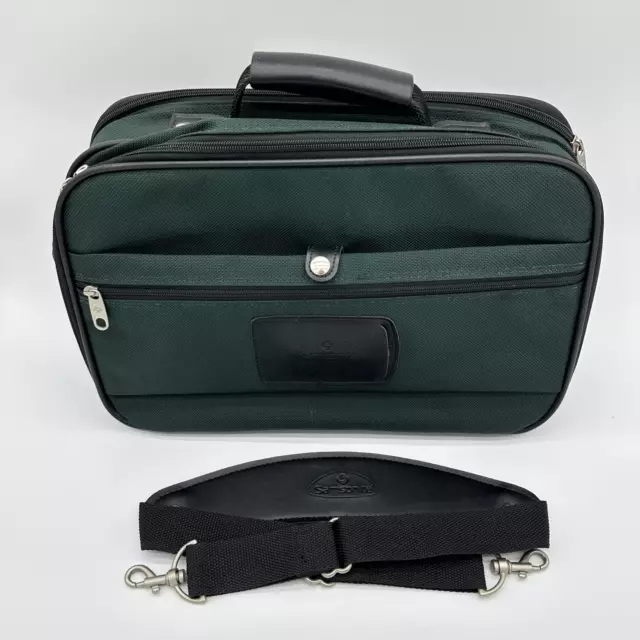 Samsonite Green Carry-On Luggage Overnight Trolley Sleeve Bag w/ Shoulder Strap