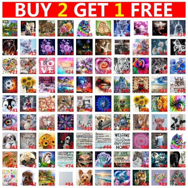 5D DIY Drill Diamond Painting Cross Stitch Arts Kits Mural Home Decor Picture