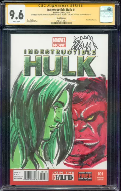 Incredible Hulk 1 CGC 9.6 SS Stegman Original art Red She Hulk sketch 1/13