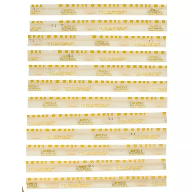 Clevite Bearing Clearance Gauge MPY-1 (12pk); Plastigage Yellow