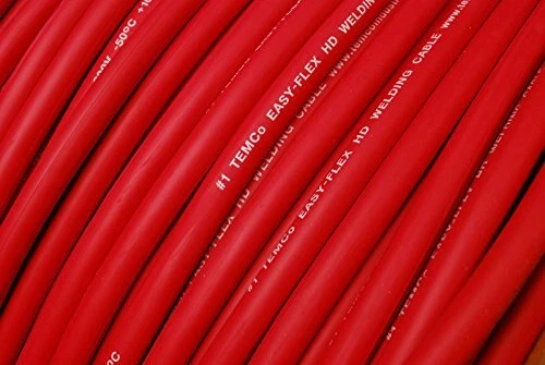 TEMCo WC0235-15 ft 1 Gauge AWG Welding Lead & Car Battery Cable Copper Wire R...