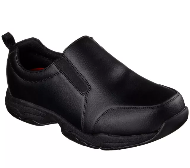 77073 SKECHERS MEN S Work Relaxed Fit Felton Camak Slip Resistant