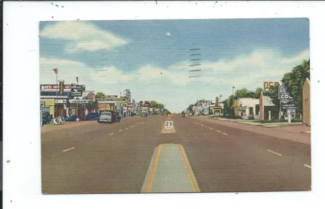 Postcard Post Card Rt Route 66 Tucumcari New Mexico NM N M Stree Scene