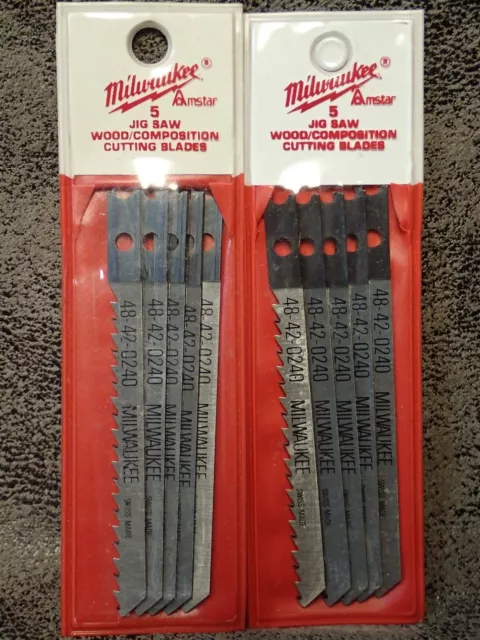 (10-pk) 48-42-0240 Milwaukee 3-1/8" 8-TPI High Carbon Steel Jig Saw (BN121) (10-pk) 48-42-0240 Milwaukee 3-1/8" 8-TPI High Carbon Steel Jig Saw (BN121)