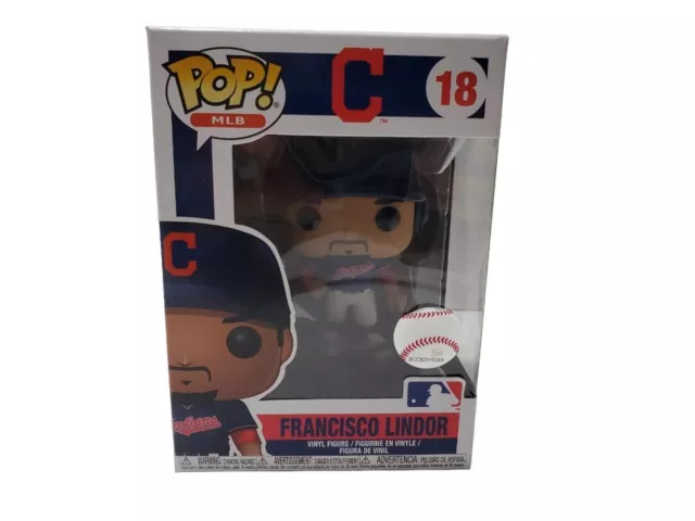 Funko Pop Francisco Lindor #18 Figurine MLB Navy Jersey Cleveland Indians 5102