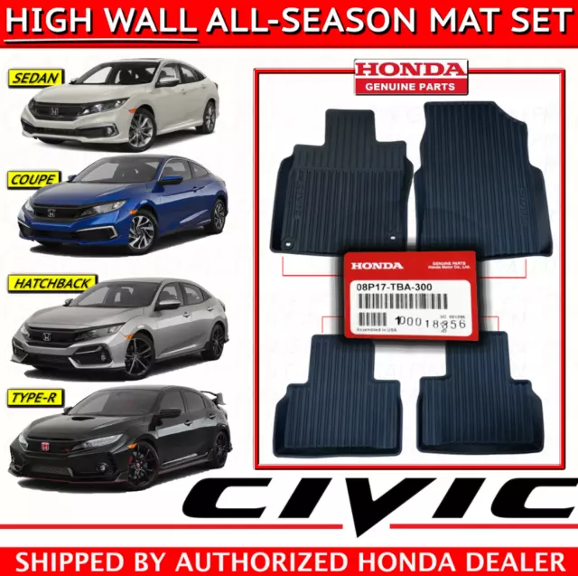 Honda All Season Floor Mats - High Wall (Civic Hatchback/Sedan 2016-2021)