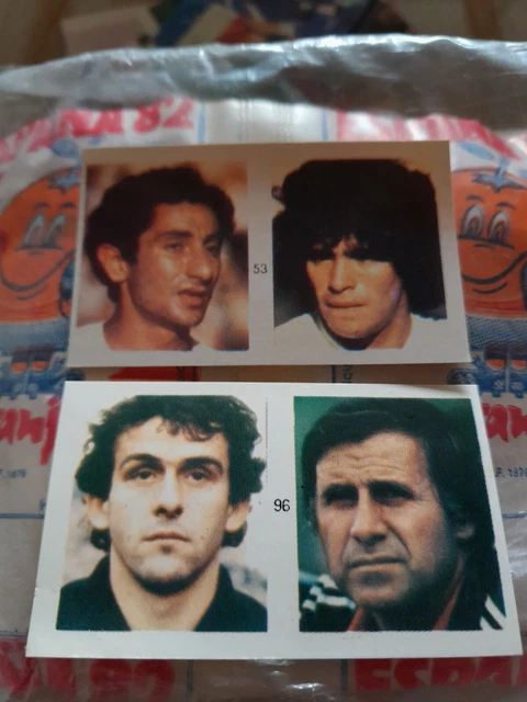 COUPE DU MONDE POSTER 160 VIGNETTES ESPAGNE 82 MARADONA PLATINI WORLD CUP