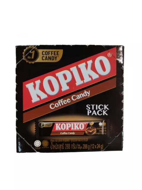 12 packs Kopiko Coffee Candy Stick Pack Original Sweet Coffee Hard Candy