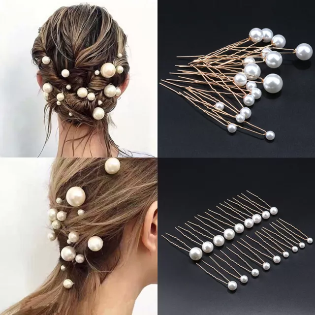 Wedding Accessories Pearl Hair Stick Pearl Hair Pins Headwear U Shape Hair Clip