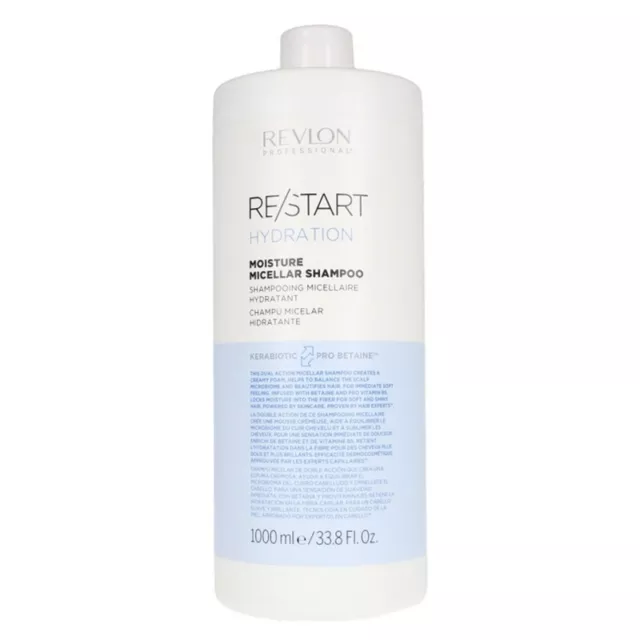 Shampoo Pour Cheveux Secs Revlon Restart Hydratation moisture shampoo 1000ml