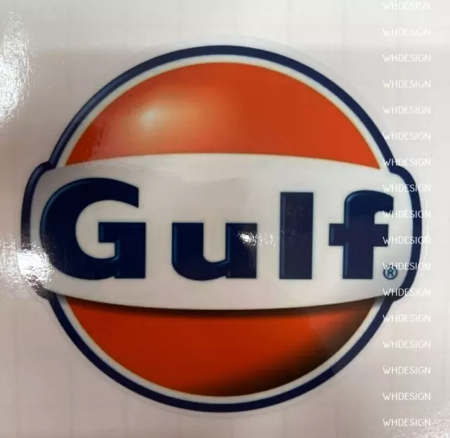 Gulf vintage style sticker  Classic car. Bike. Tool box.