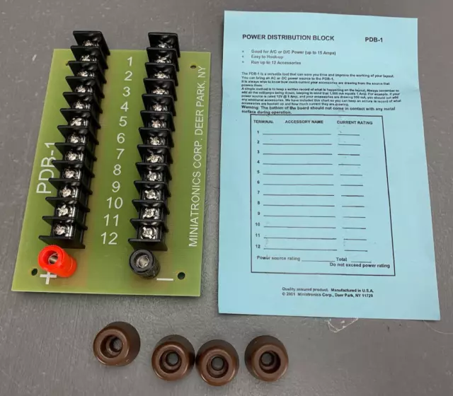 Miniatronics Corp PDB-1 12-Position Prewired Power Distribution Block LZ E14