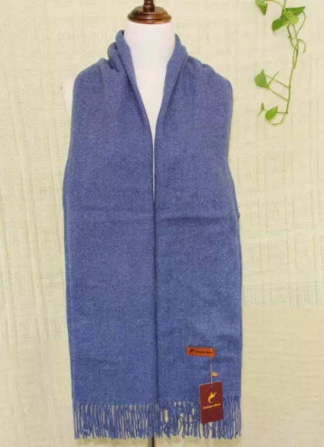 Fashion Vintage Mans Solid Long Cashmere Wool Blend Soft Warm Shawl Scarf 983