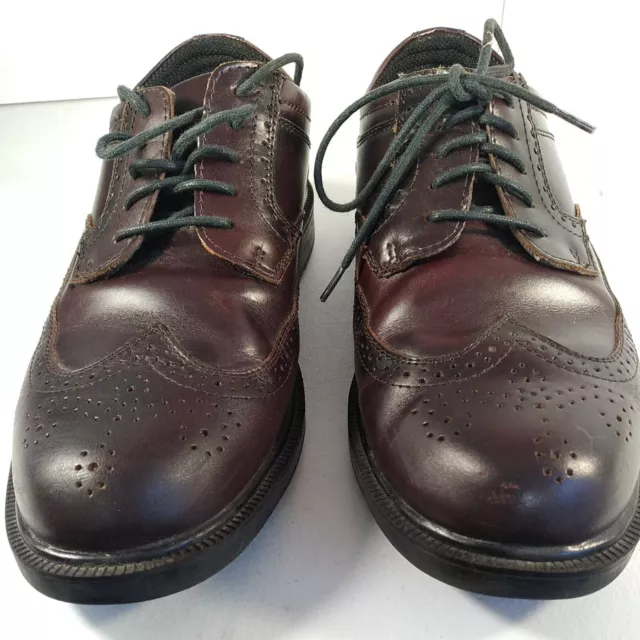 Deer Stags men's brown leather Tribune wing-tip Oxford dress shoes 10.5 wide