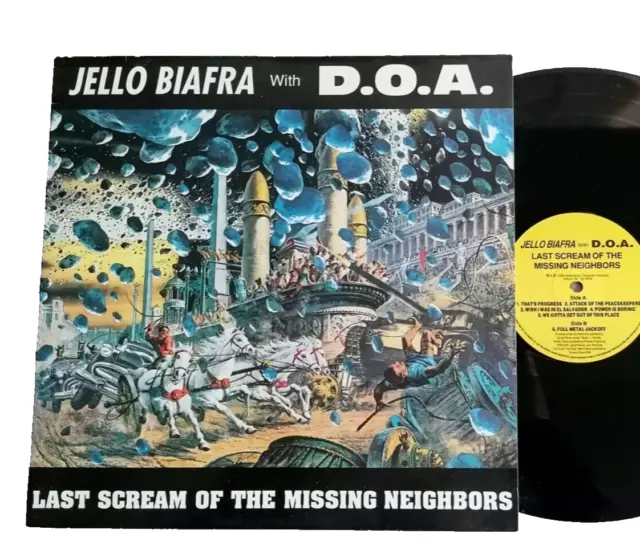 JELLO BIAFRA with D. O. A. (Vinyl - VG+) LP Last Scream Of The Missing Neighbors