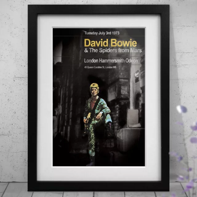 David Bowie - Ziggy Last Concert Poster Five Print or Three Frame Options 2023