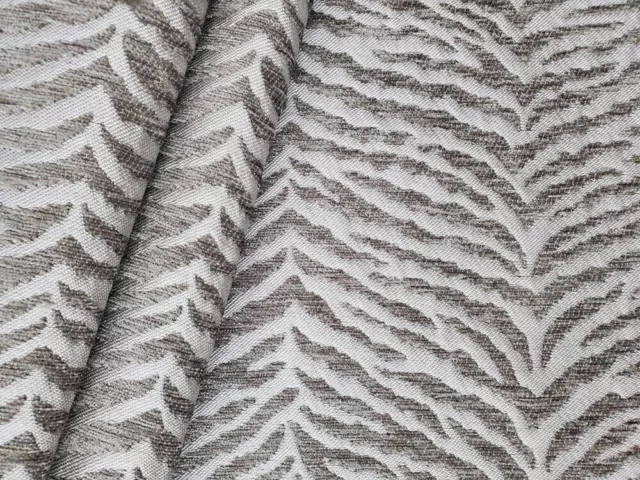 Furniture Grade Fabric Chenille Tiger in Silver/Gray  $20.88/yd. (2 yd. Minimum)